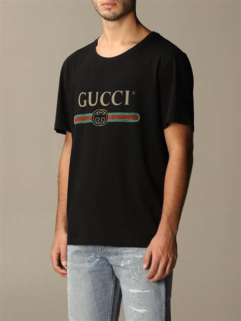 gucci vintage tee black|Men's Black Gucci T.